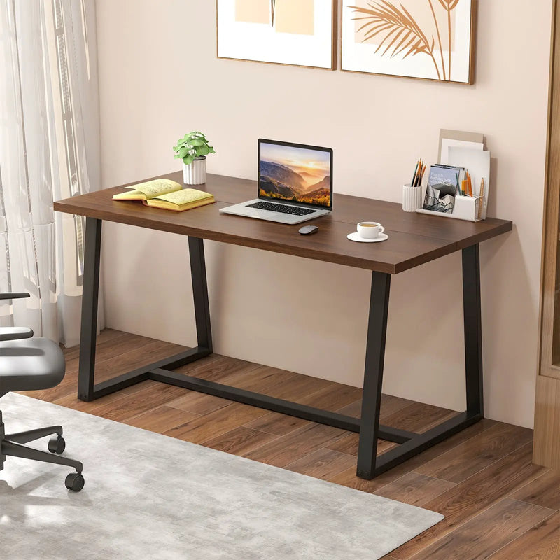 Large Dining Table with Heavy-duty Metal Frame and Anti-slip Foot Pads by DirectDeals