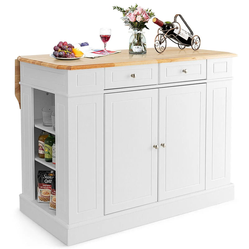 Kitchen Island with Storage and 3-Level Adjustable Shelves by DirectDeals