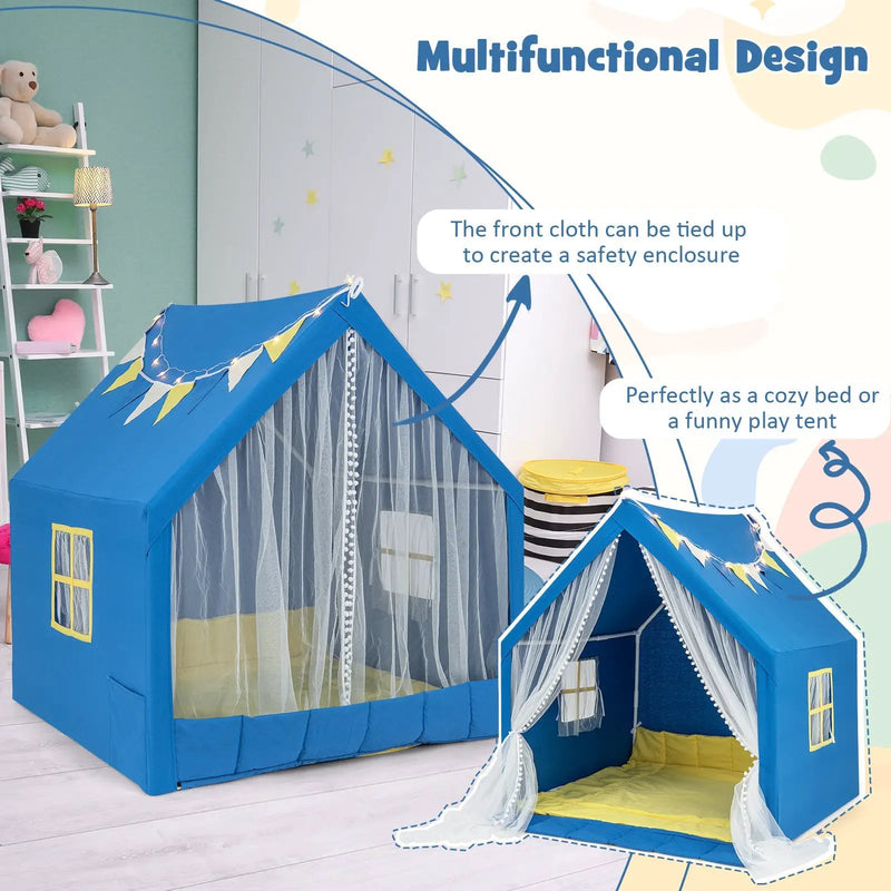 48 x 42 x 50 Inch Large Play Tent with Washable Cotton Mat Holiday Birthday Gift for Kids by DirectDeals