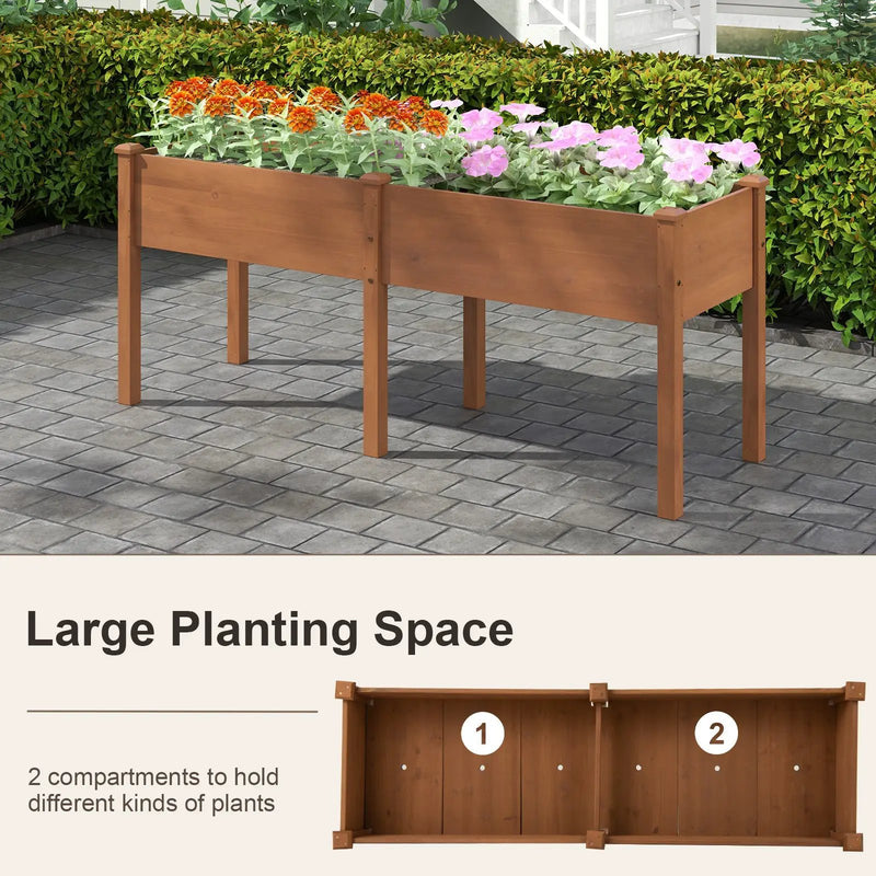 Large Raised Garden Bed with Drainage Holes and 6 Supporting Legs by DirectDeals
