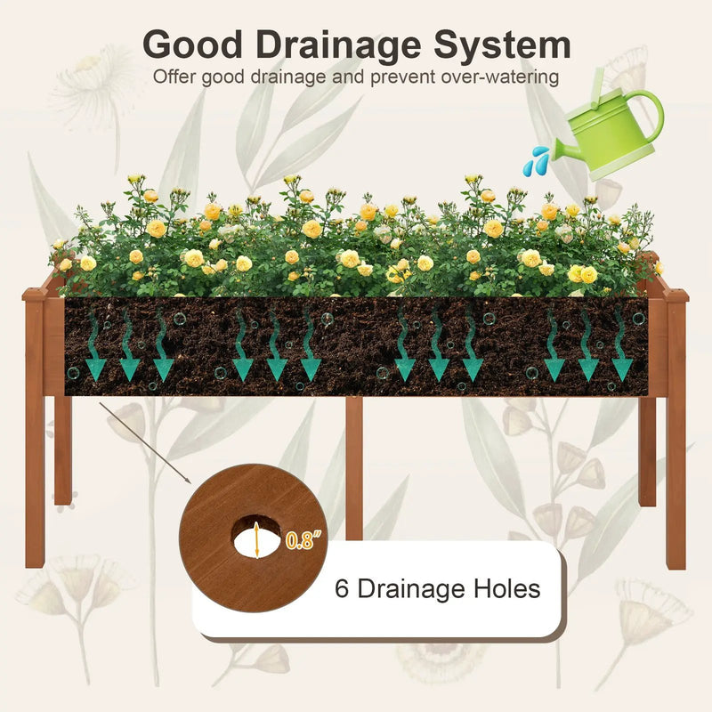 Large Raised Garden Bed with Drainage Holes and 6 Supporting Legs by DirectDeals