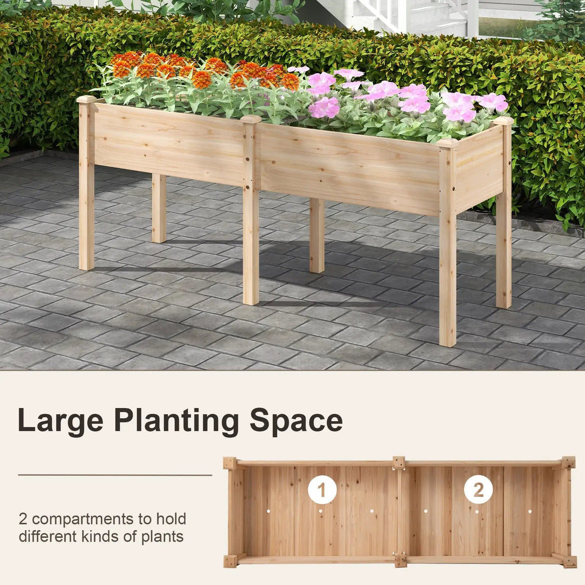 Large Raised Garden Bed with Drainage Holes and 6 Supporting Legs, photo 12 of 16