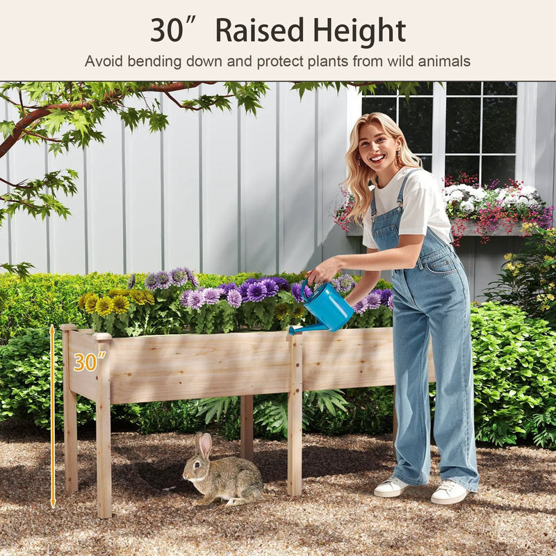 Large Raised Garden Bed with Drainage Holes and 6 Supporting Legs by DirectDeals