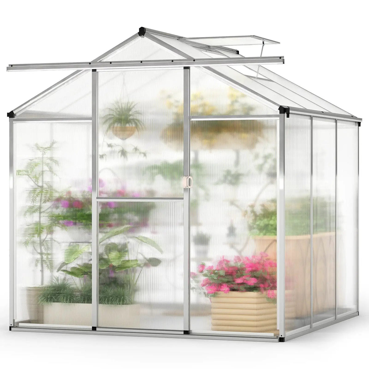 Large Walk-in Green House with Rain Gutters and Polycarbonate Panels, photo 4 of 9