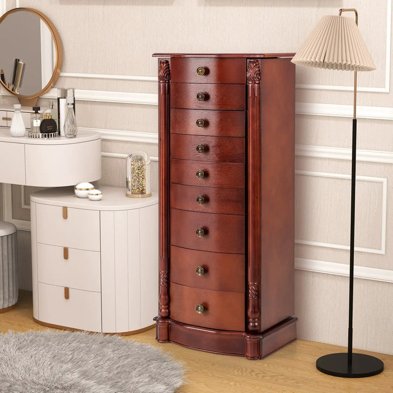Large Wooden Jewelry Storage Box Organizer by DirectDeals