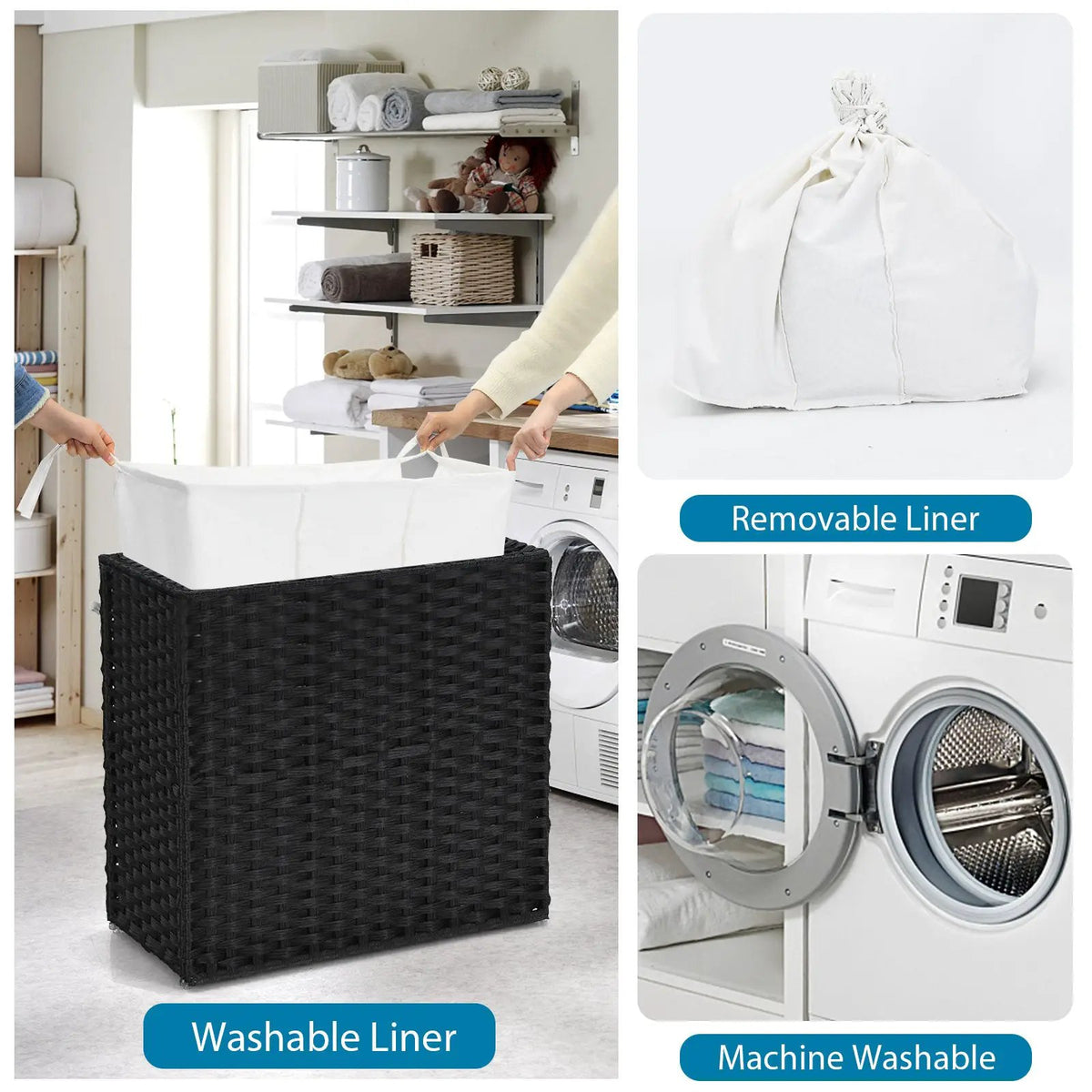 Laundry Hamper with Wheels and Lid, photo 18 of 24