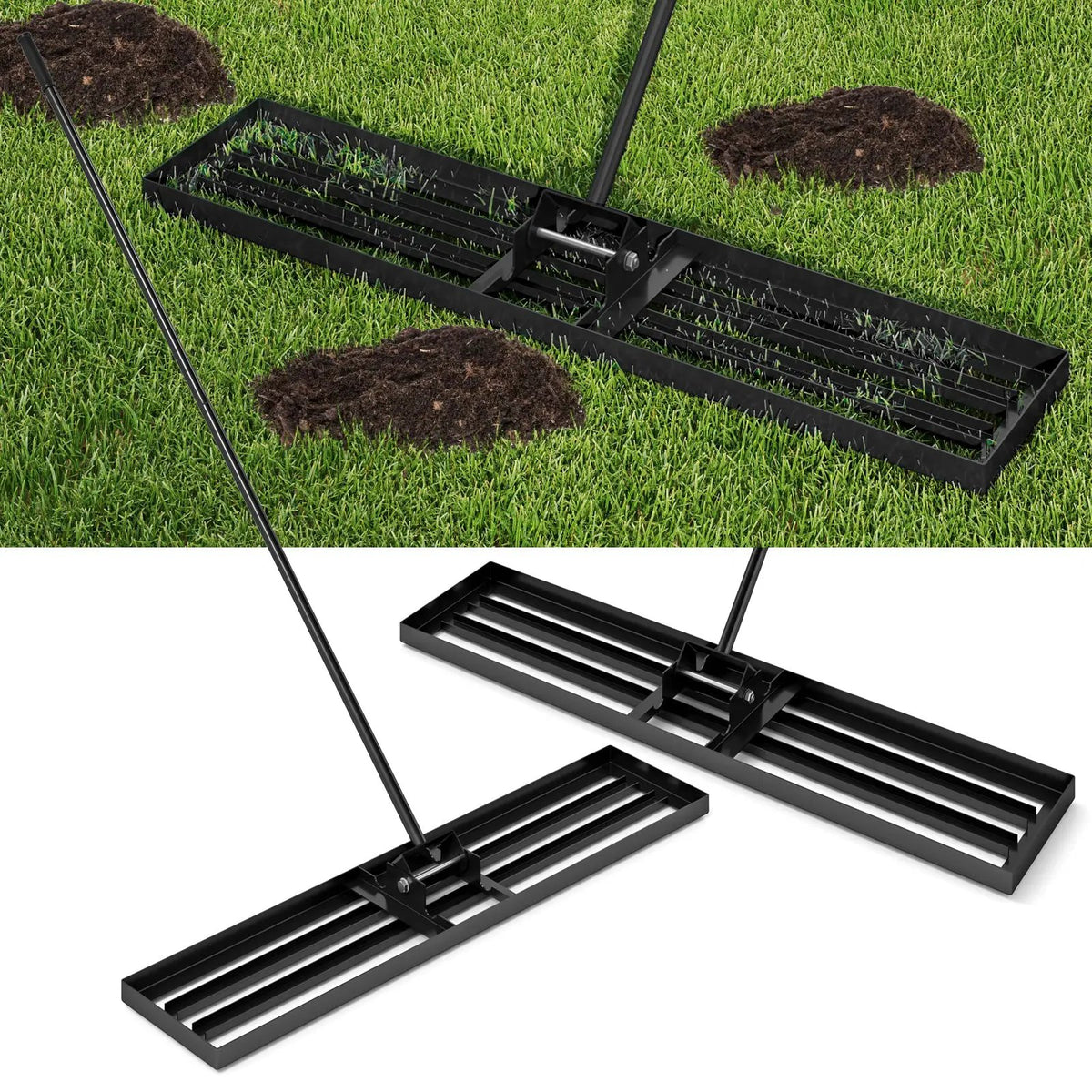 Lawn Leveling Rake 46 x 10 Inch Heavy Duty Lawn Level Tool for Soil, photo 2 of 10