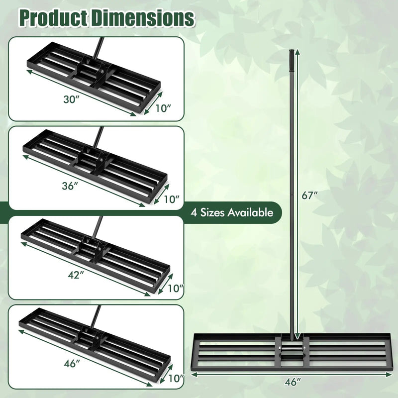 Lawn Leveling Rake 46 x 10 Inch Heavy Duty Lawn Level Tool for Soil by DirectDeals