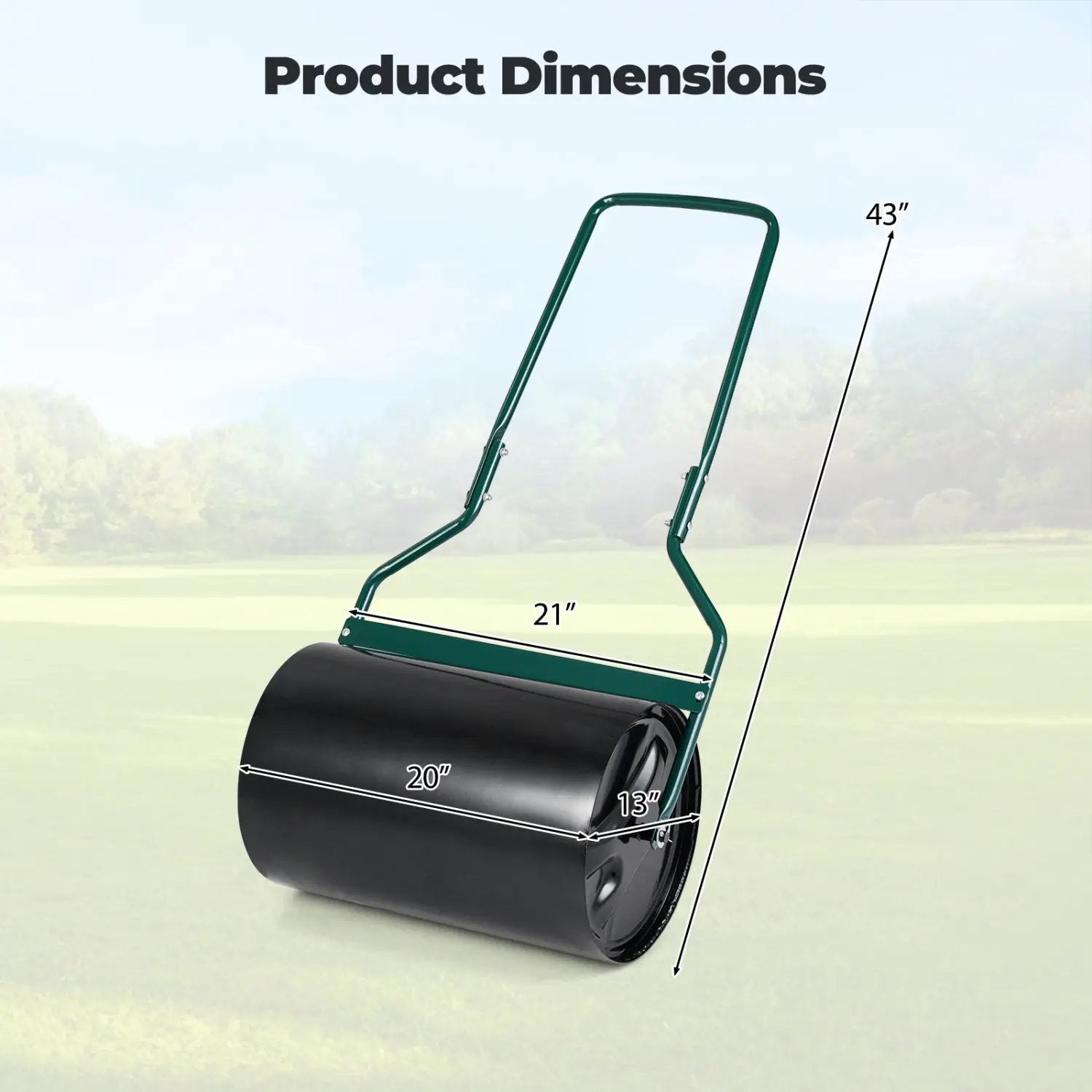12 Gallon Lawn Roller with U-Shape Handle by DirectDeals