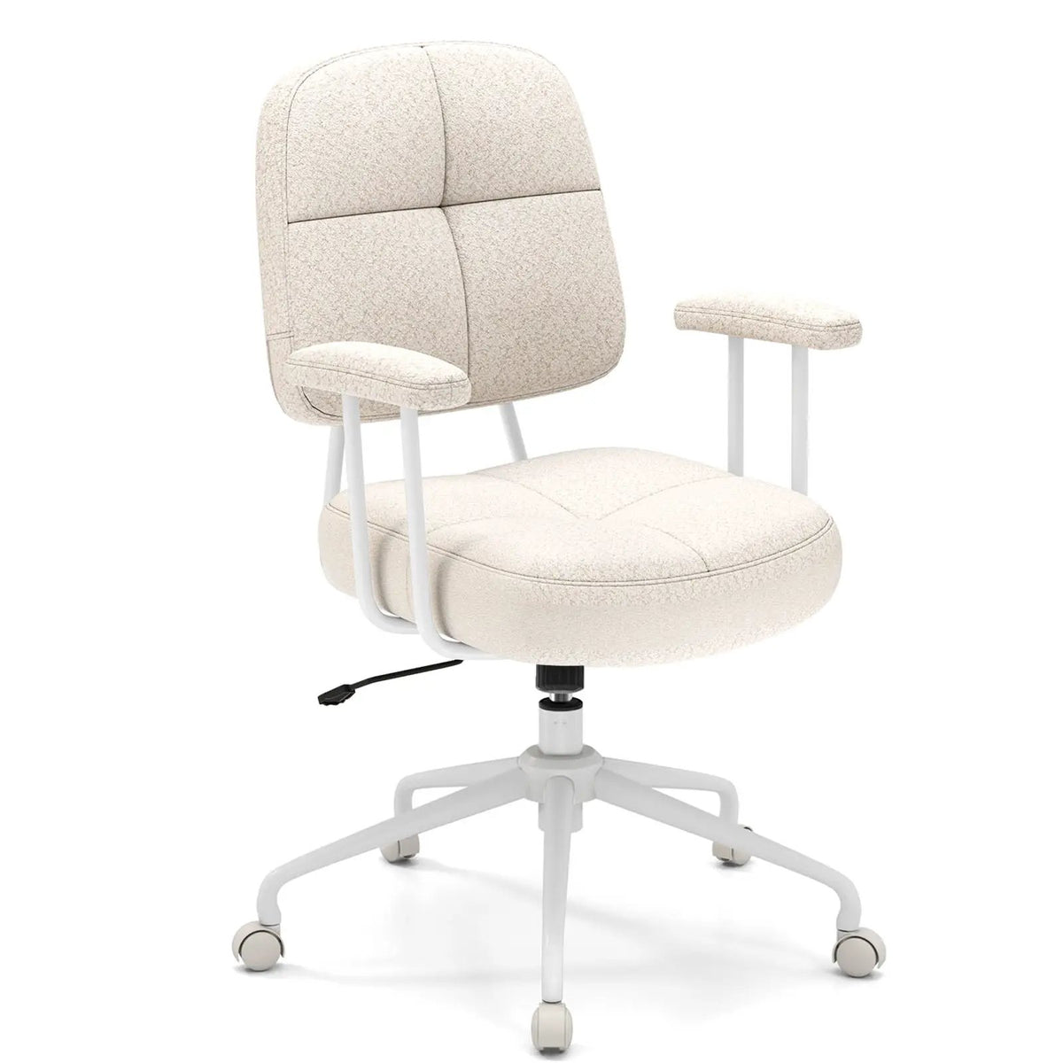 Leathaire Upholstered Task Home Office Chair with Cushioned Back, photo 9 of 9