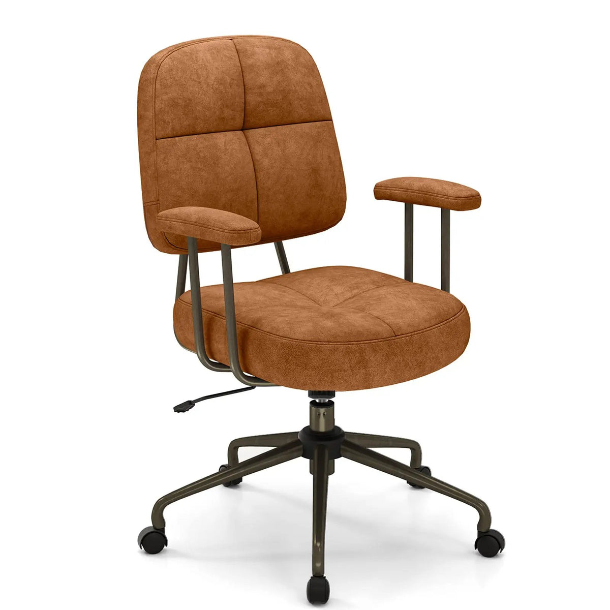 Leathaire Upholstered Task Home Office Chair with Cushioned Back, photo 3 of 9