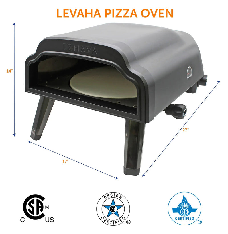 Flame King Outdoor Portable 14-inch Propane Pizza Oven Gas 360 Degree Rotating Stone by Flame King Products