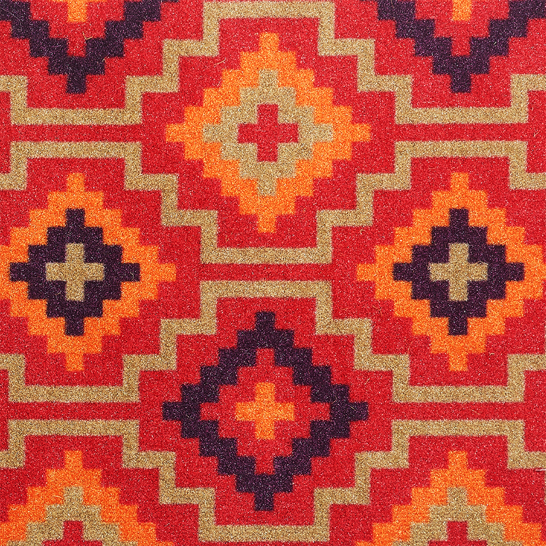 Lhasa Kilim - Red Coir Doormat by Fab Habitat