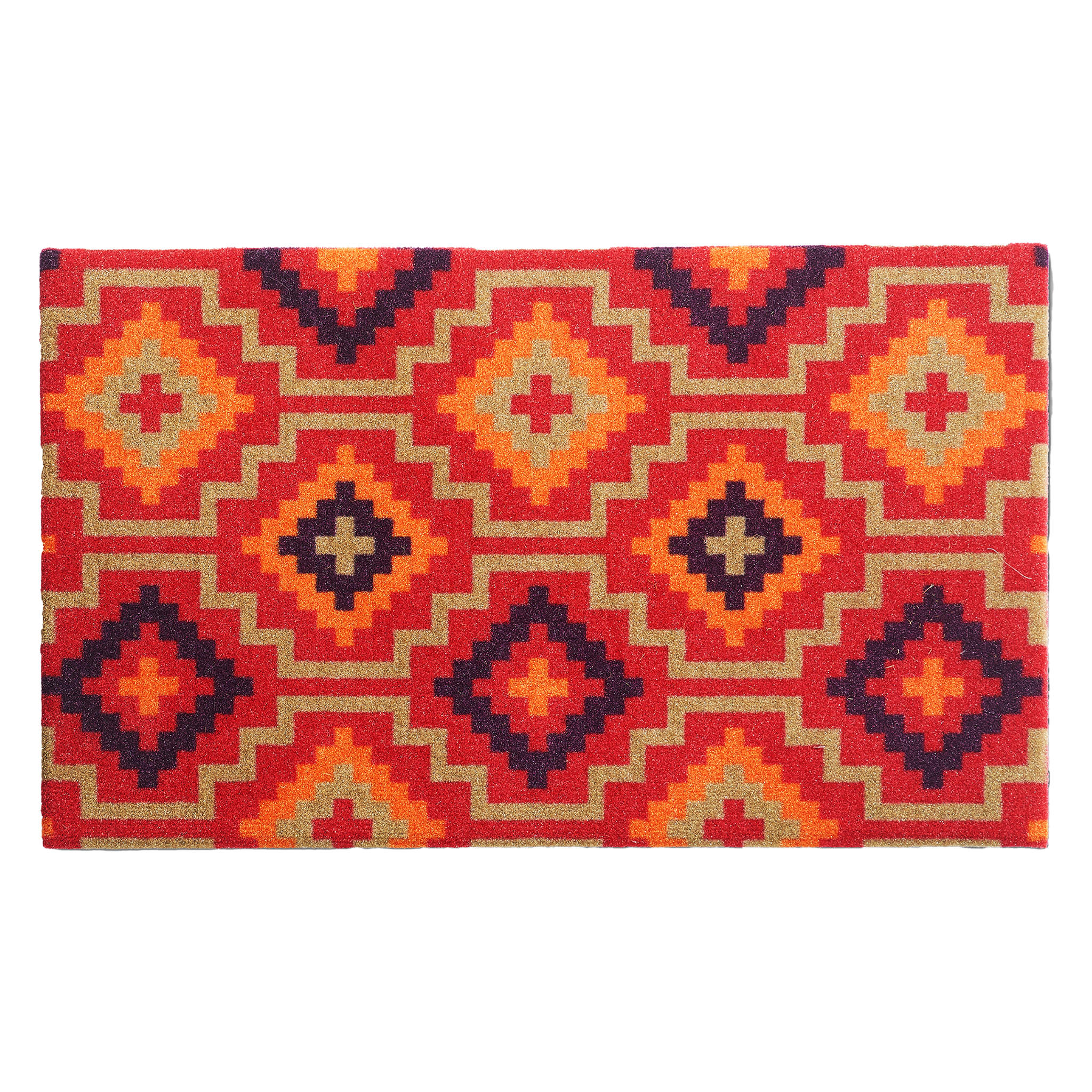 Lhasa Kilim - Red Coir Doormat by Fab Habitat