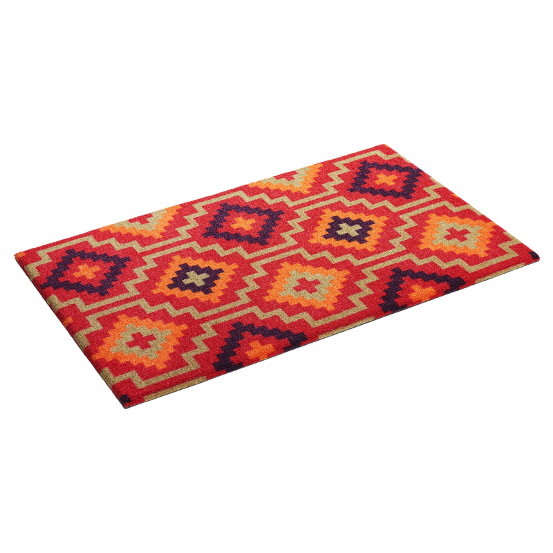 Lhasa Orange & Violet Performance Doormat – 18" x 30" Non-Slip, Nylon, photo 3 of 7