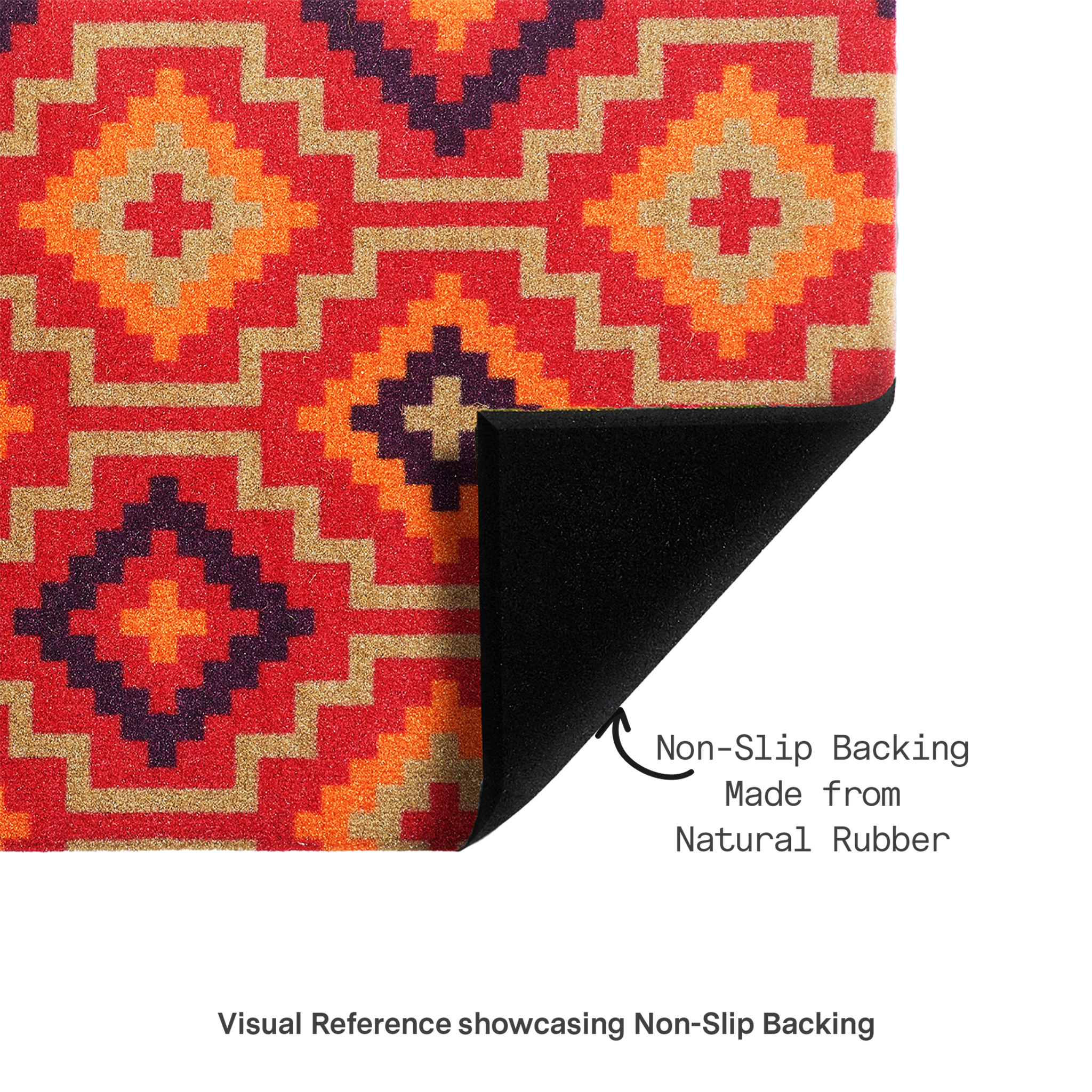 Lhasa Kilim - Red Coir Doormat by Fab Habitat