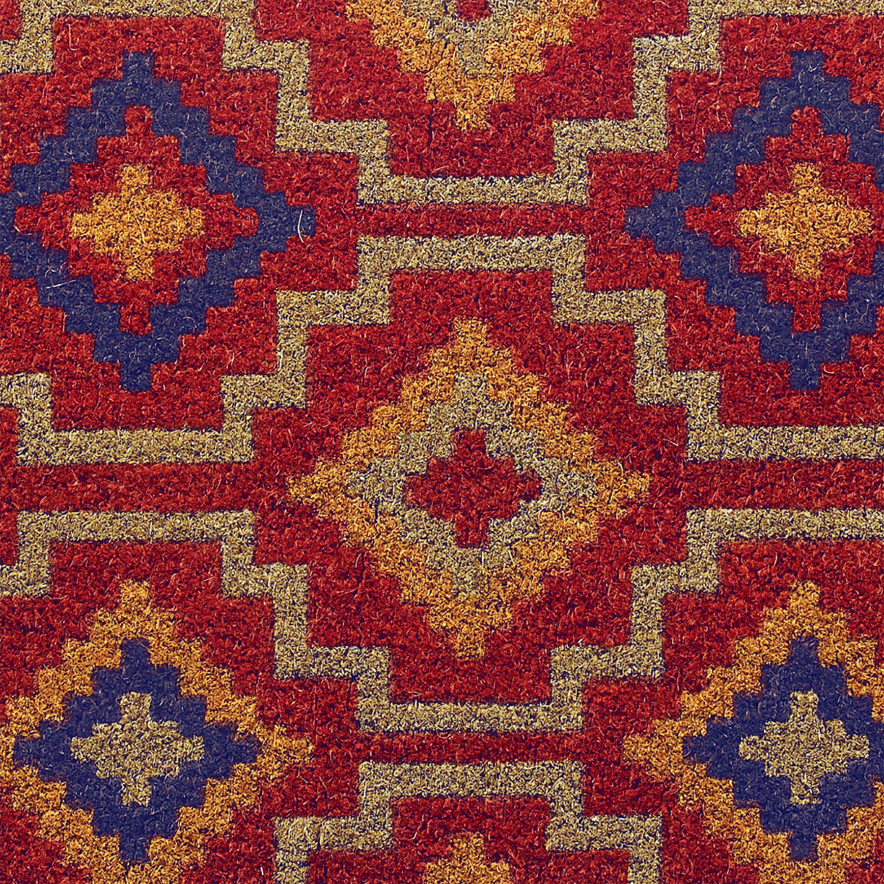 Lhasa Kilim - Red Coir Doormat by Fab Habitat