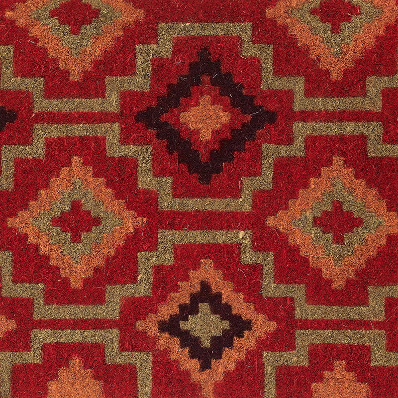 Lhasa Kilim - Red Coir Doormat by Fab Habitat