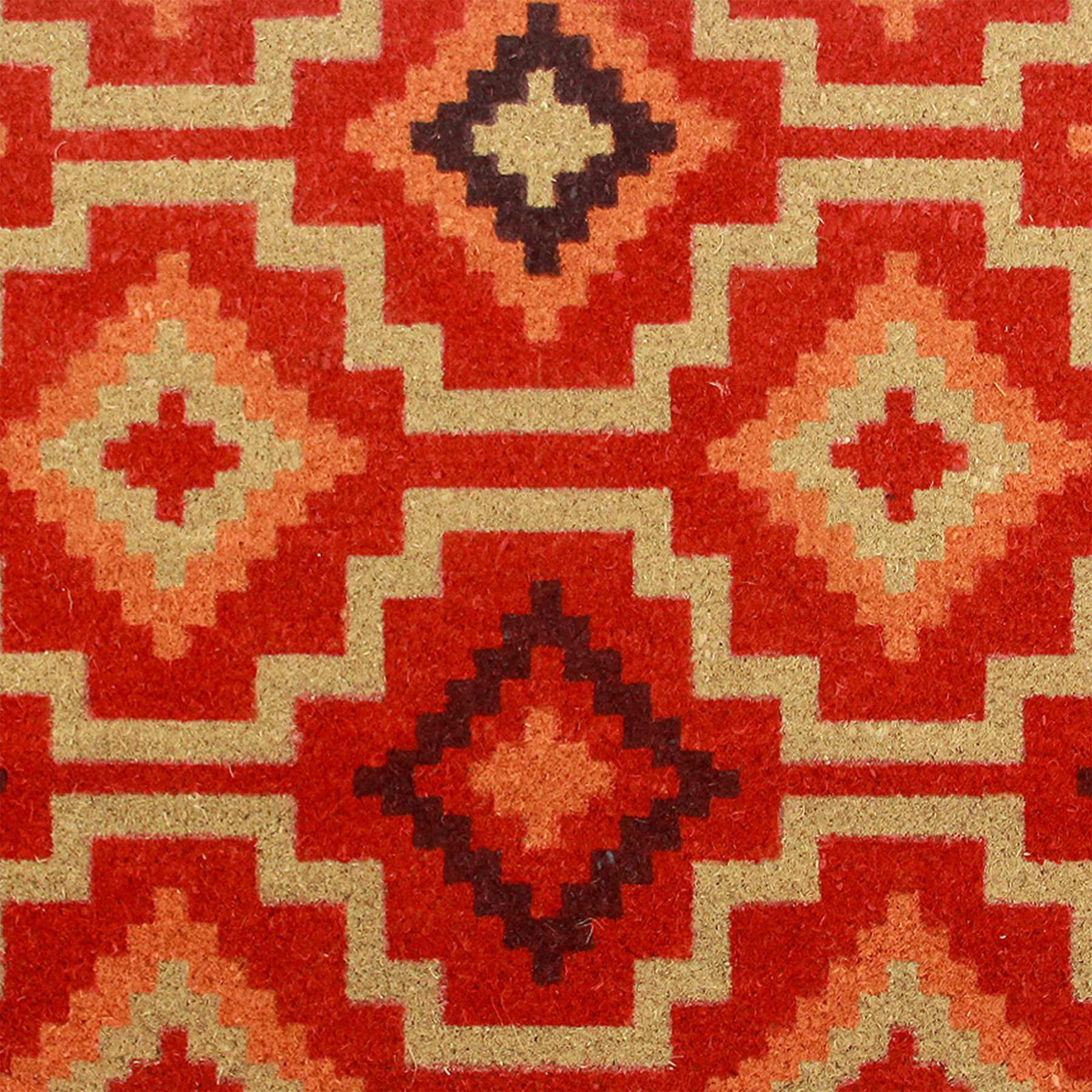 Lhasa Kilim - Red Coir Doormat by Fab Habitat