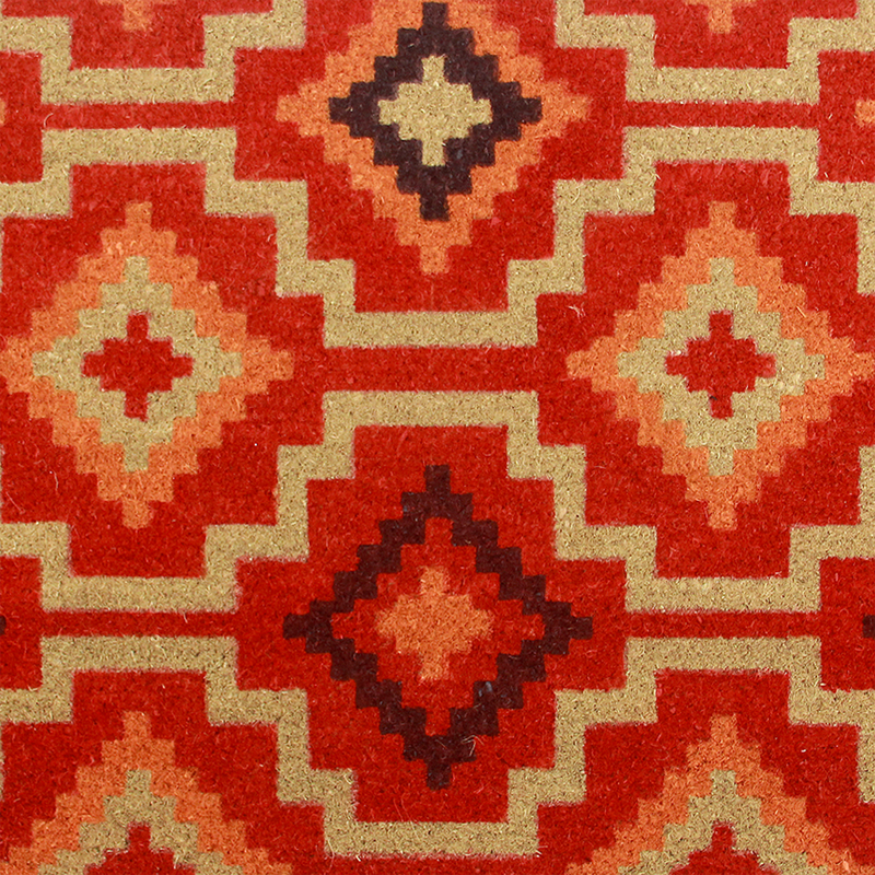 Lhasa Kilim - Red Coir Doormat by Fab Habitat