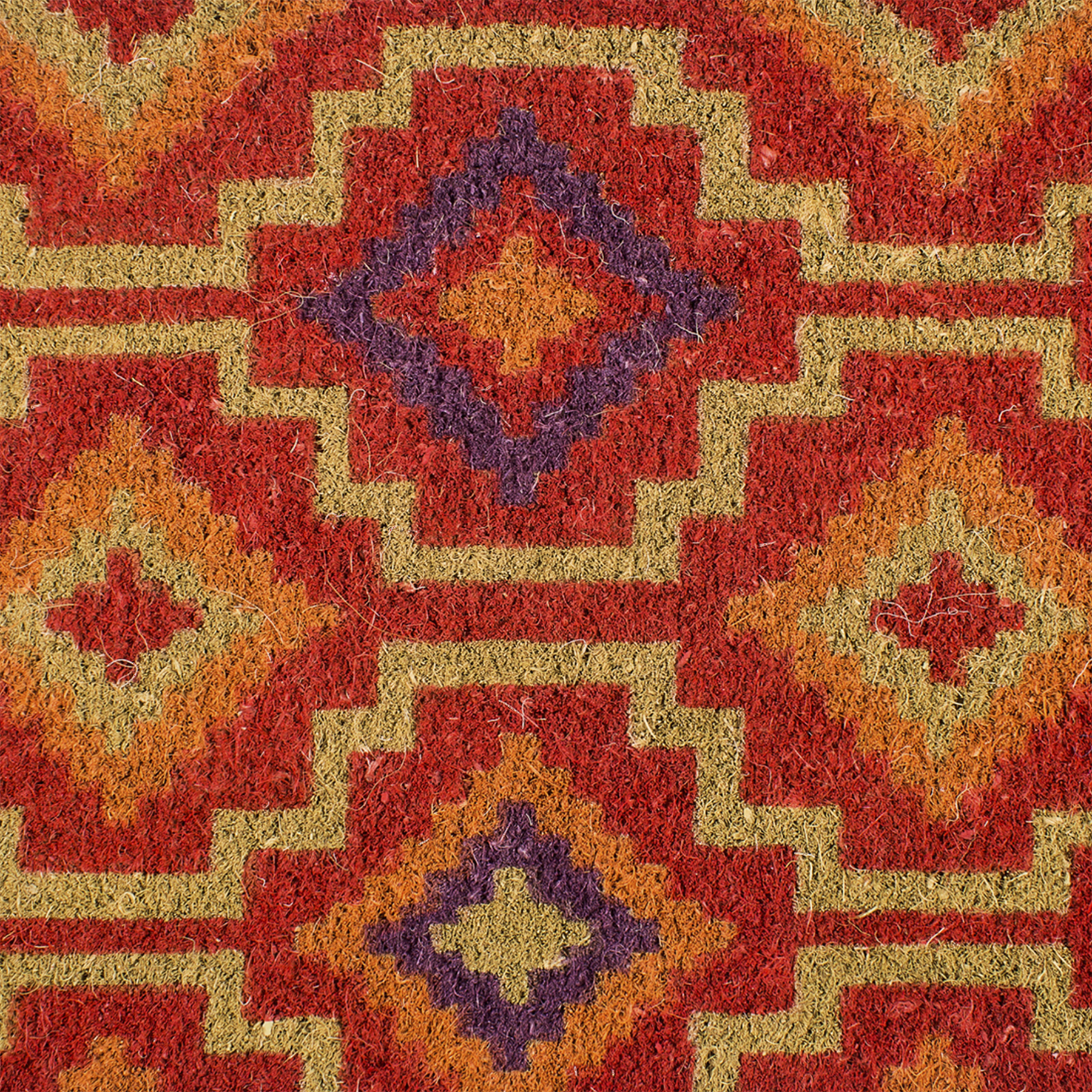 Lhasa Kilim - Red Coir Doormat by Fab Habitat