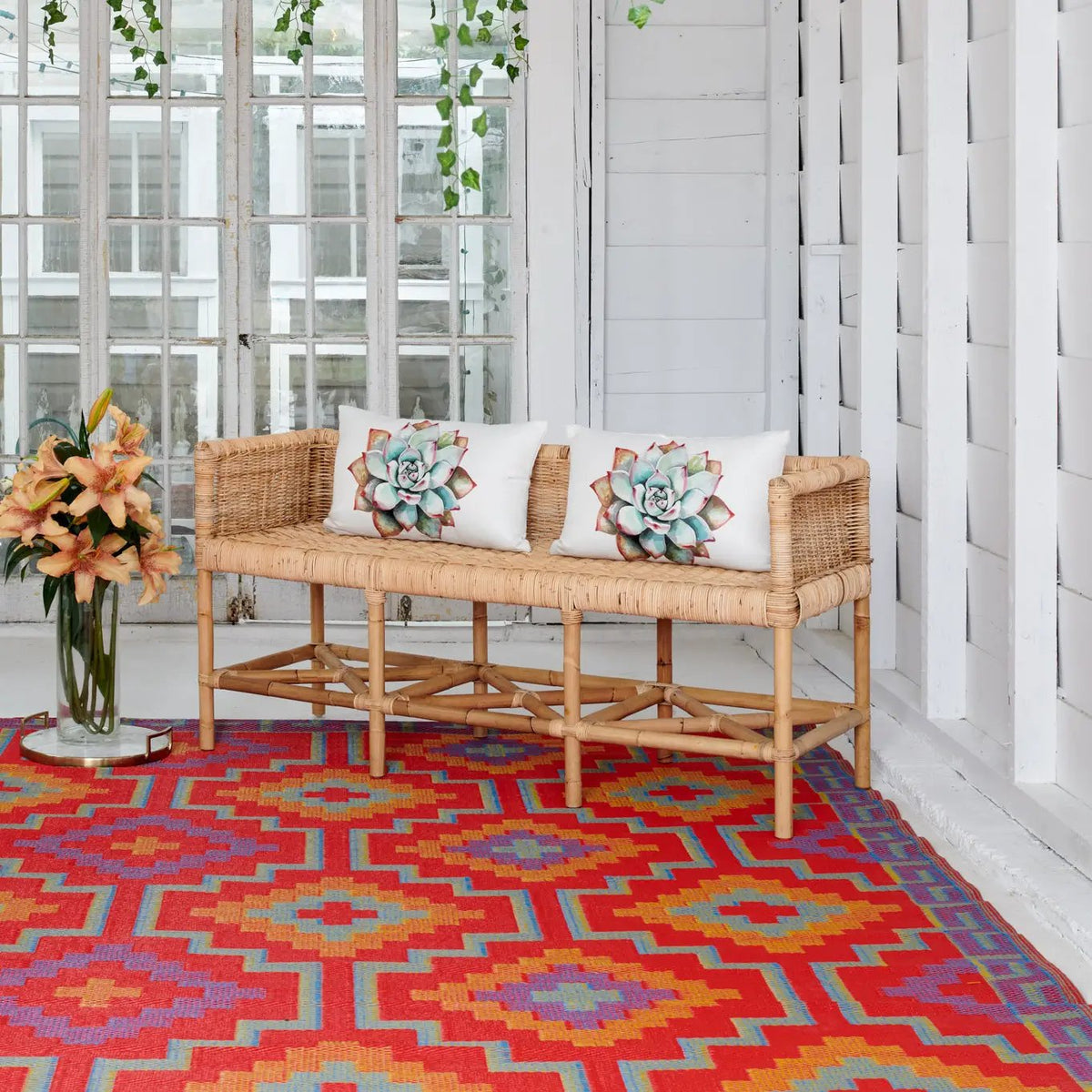 Lhasa - Outdoor Rug for Patio, installed in a room