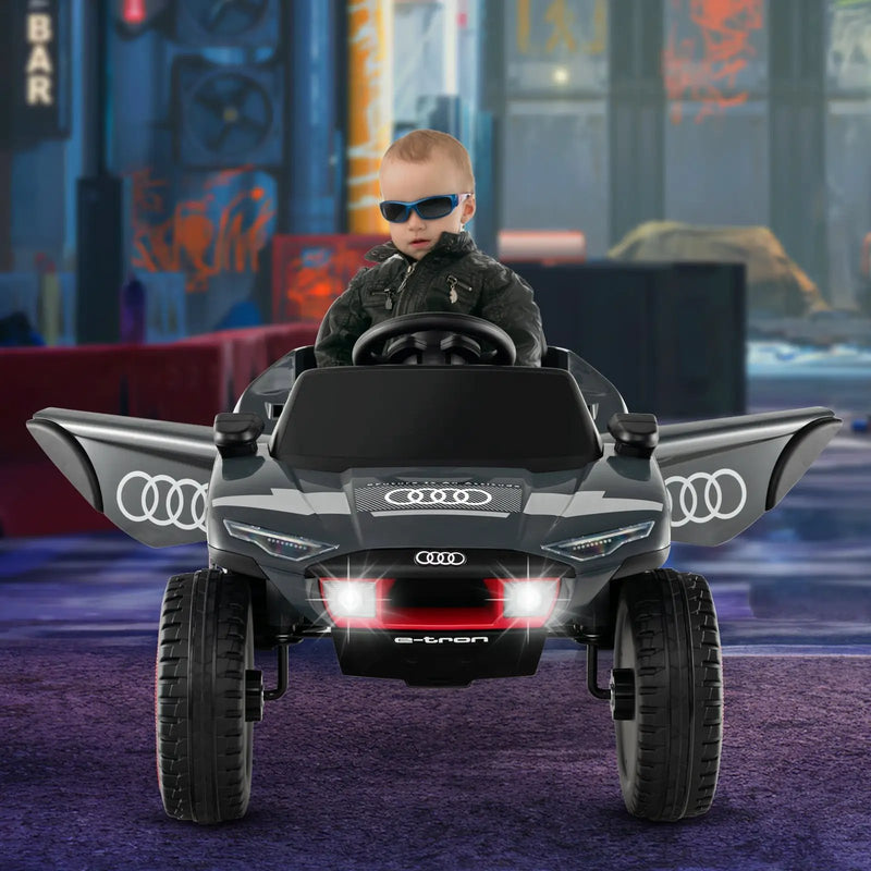 Licensed Audi Kids Ride On E-tron Racing Car-Gray by DirectDeals
