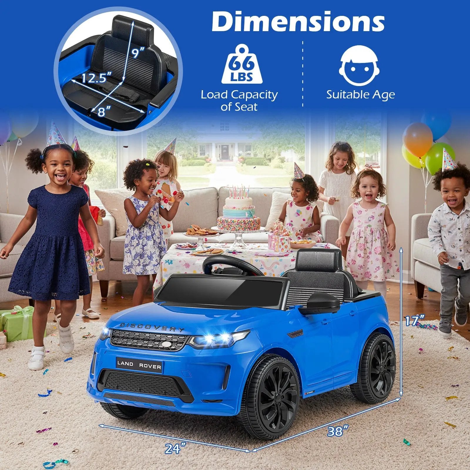 Licensed Land Rover Kids Ride on Car 12V Battery Powered Kids Electric Car by DirectDeals