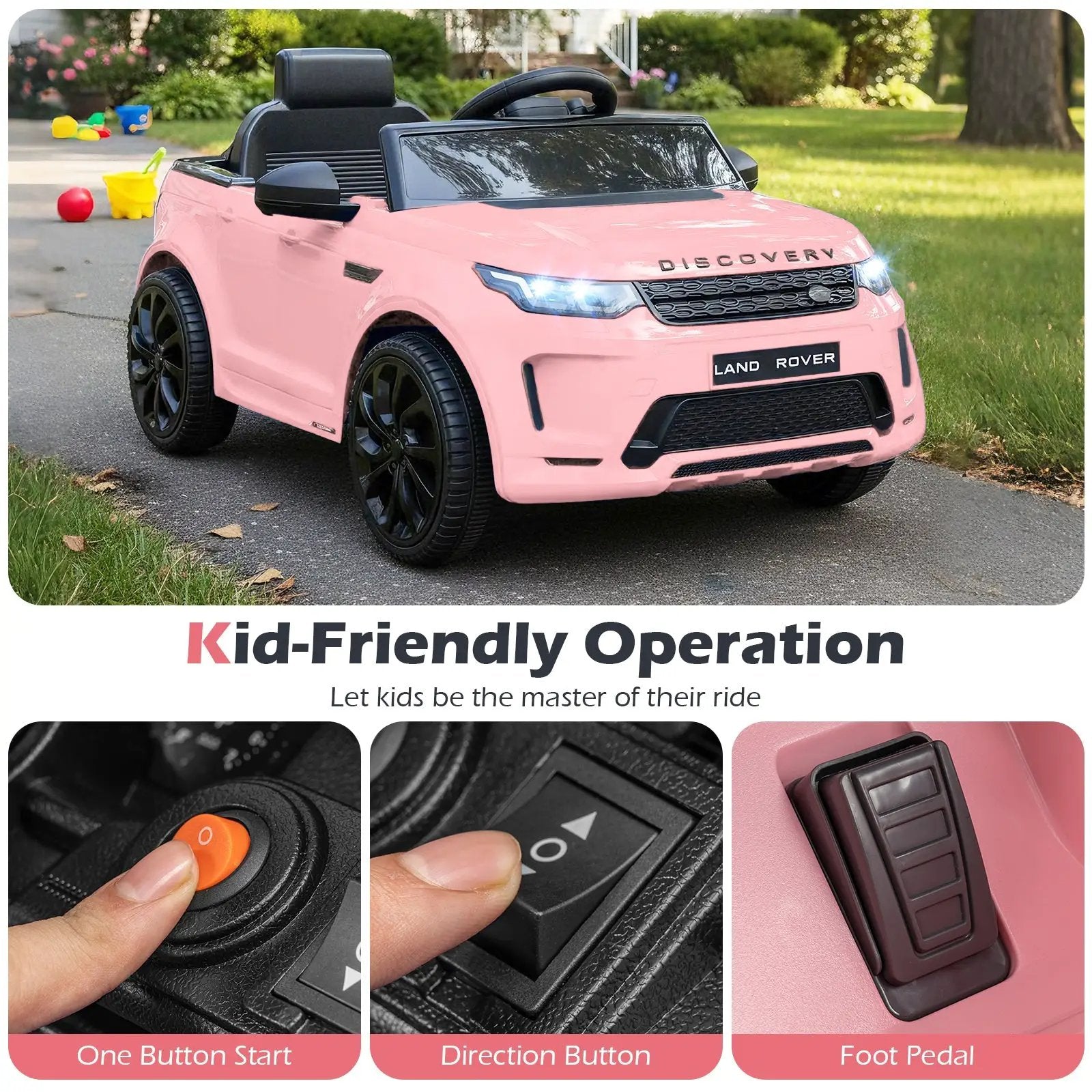 Licensed Land Rover Kids Ride on Car 12V Battery Powered Kids Electric Car by DirectDeals