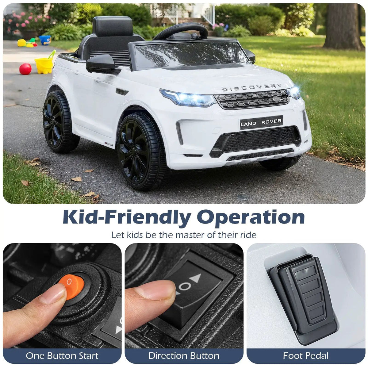 Licensed Land Rover Kids Ride on Car 12V Battery Powered Kids Electric Car, photo 17 of 40