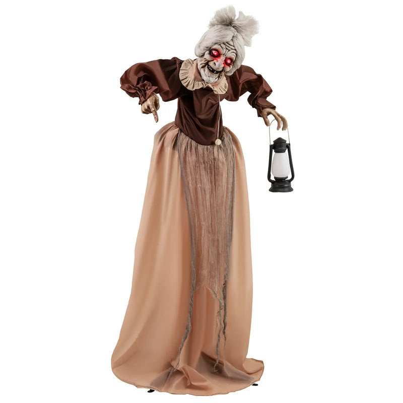 Life-Size Halloween Animatronic Moving and Talking Old Lady Hag Prop by DirectDeals