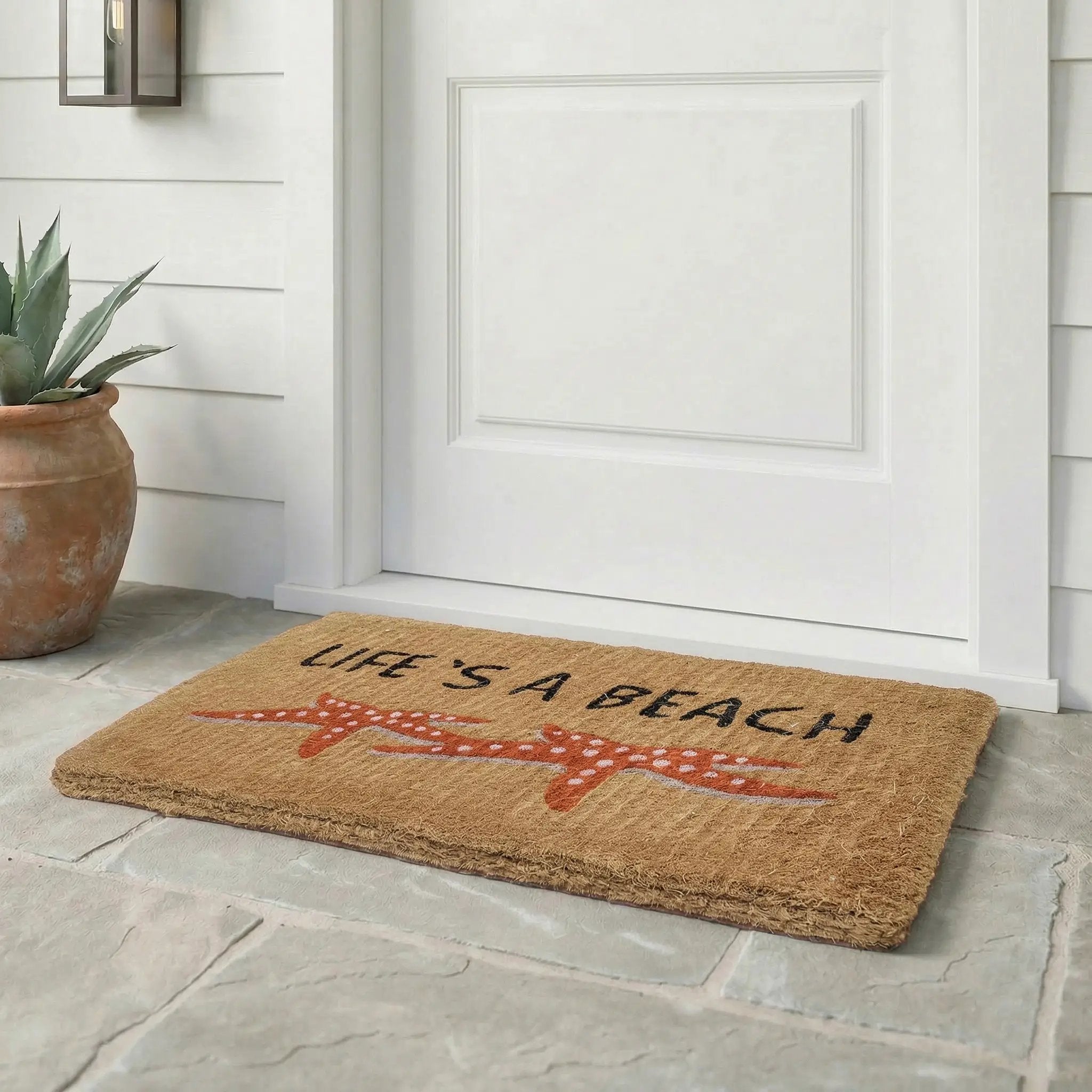 Life's a Beach Starfish Coir Doormat by Fab Habitat