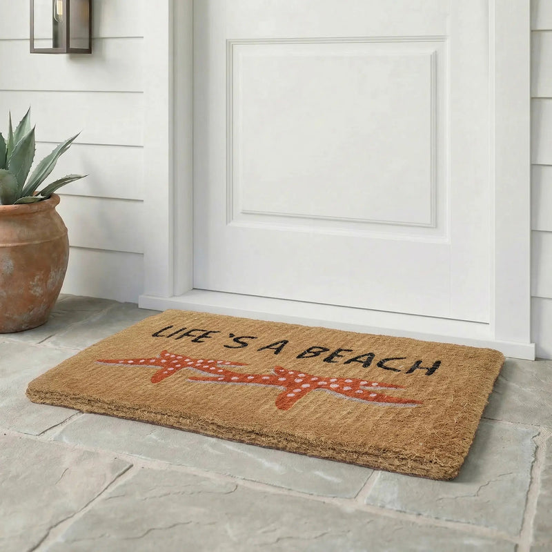 Life's a Beach Starfish Coir Doormat by Fab Habitat