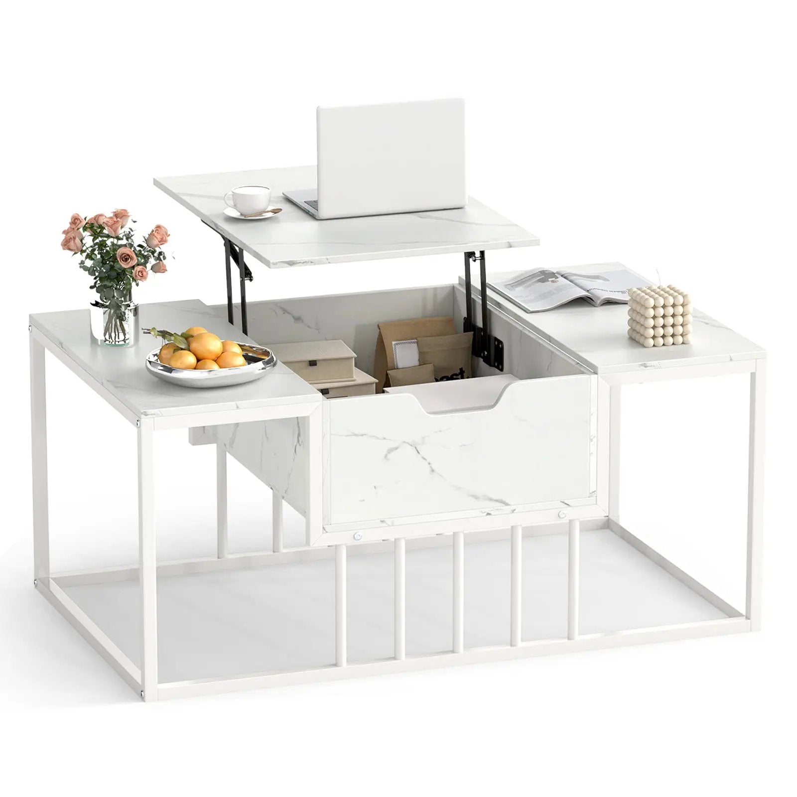 Lift Top Coffee Table Modern Center Table with Hidden Storage Compartment by DirectDeals