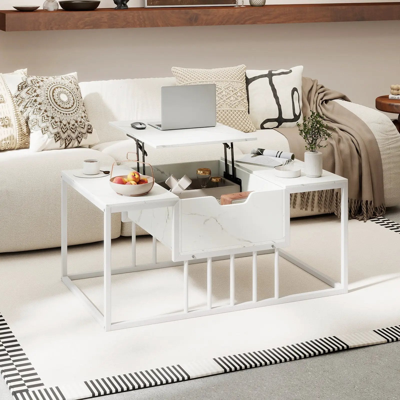 Lift Top Coffee Table Modern Center Table with Hidden Storage Compartment by DirectDeals