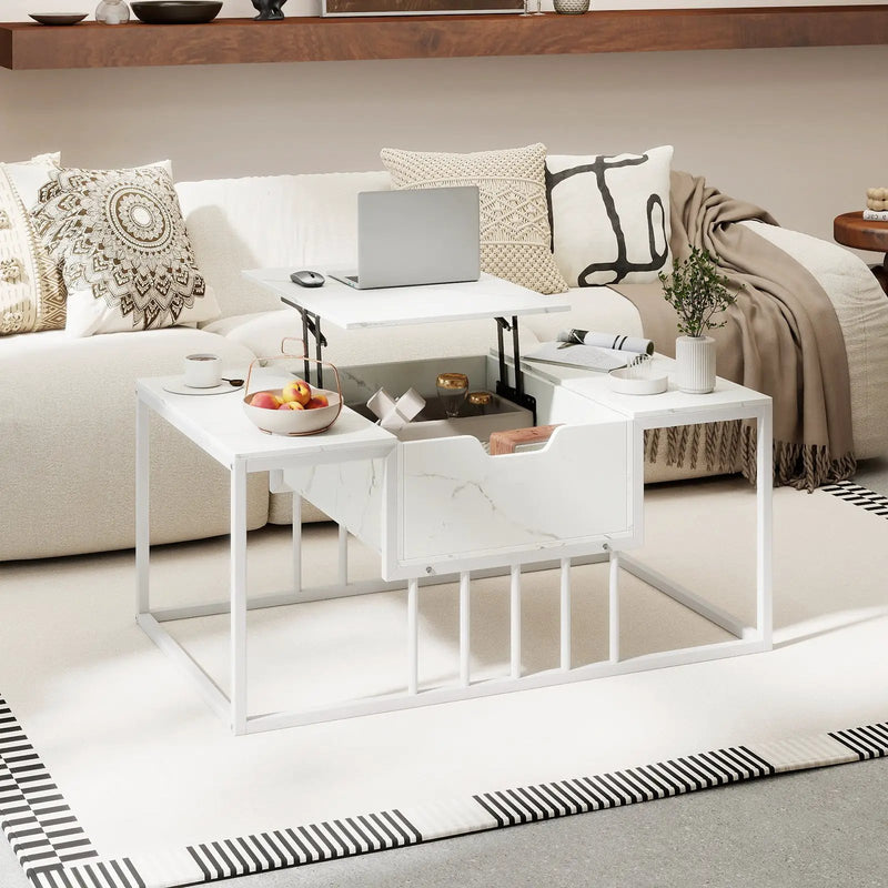 Lift Top Coffee Table Modern Center Table with Hidden Storage Compartment by DirectDeals