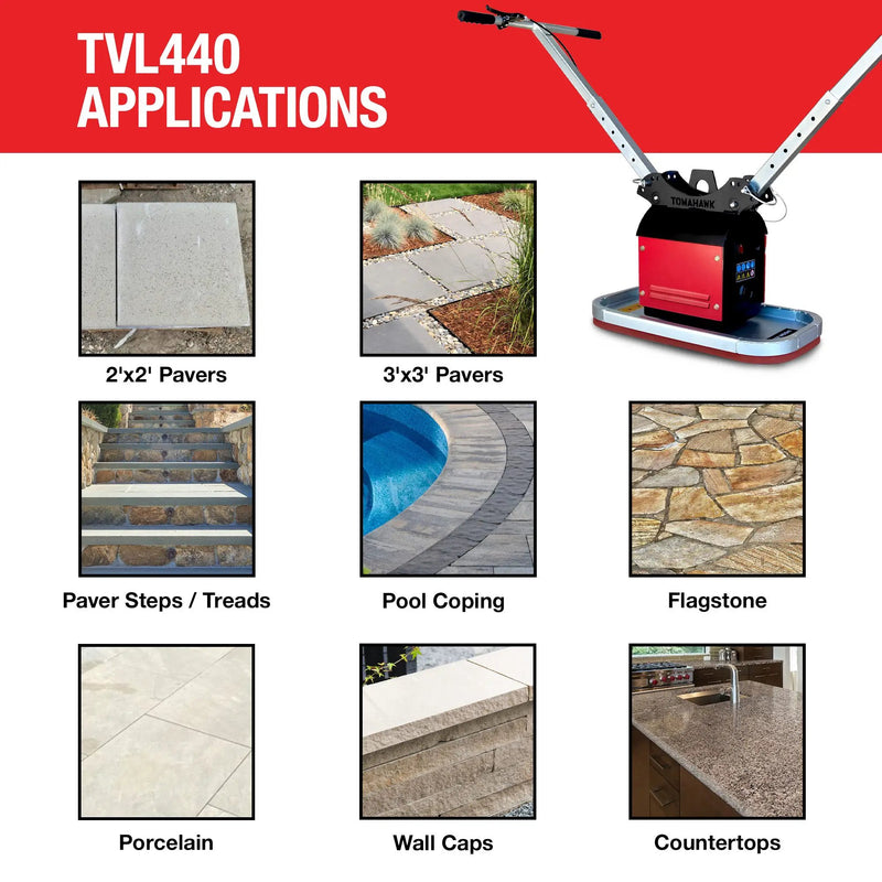 Tomahawk 440 lb Electric Paver Slab Vacuum Lifter 1200W for Hardscaping, Concrete, and Stone Placement by Tomahawk Power