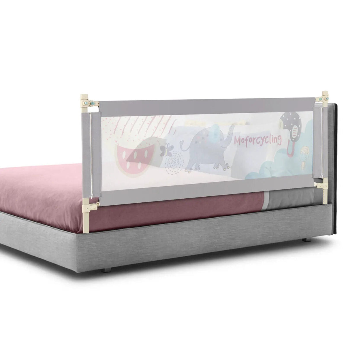 69 Inch Toddlers Vertical Lifting Baby Bedrail Guard with Lock, photo 11 of 16