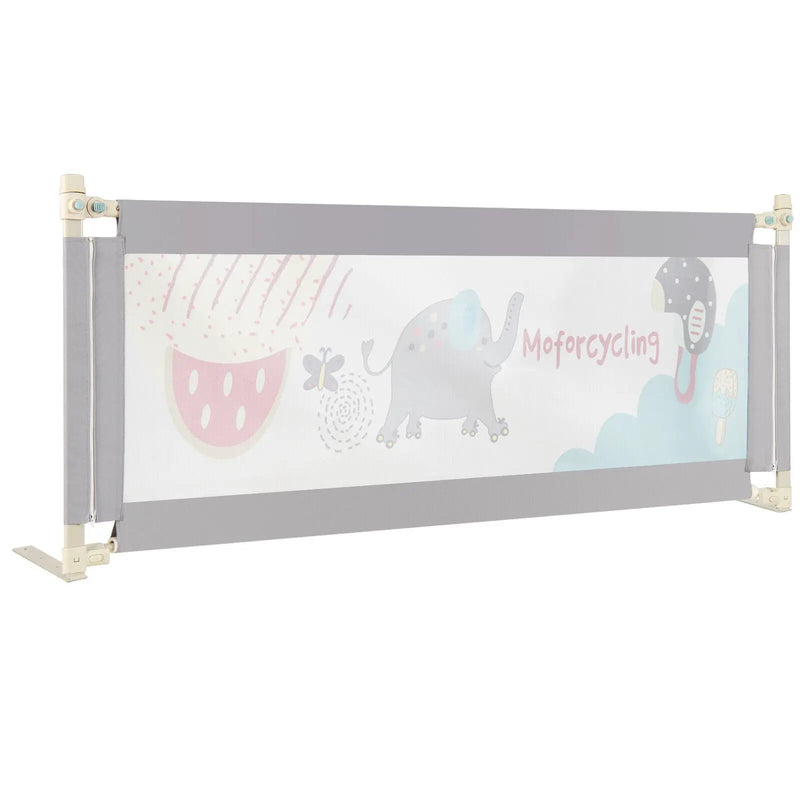 69 Inch Toddlers Vertical Lifting Baby Bedrail Guard with Lock by DirectDeals