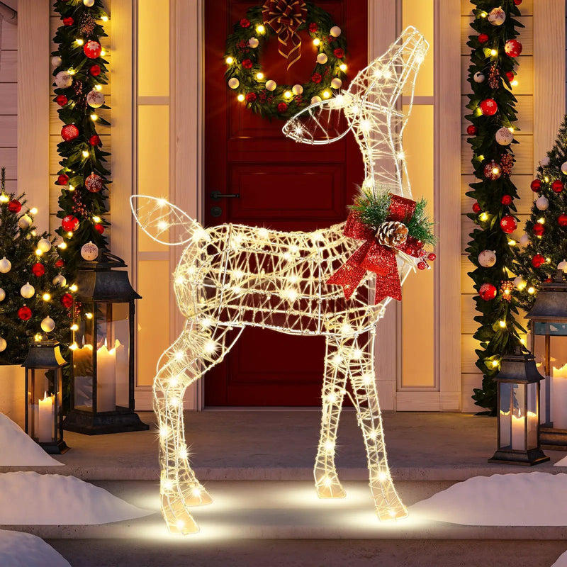 34.5 Inch Lighted Christmas Reindeer Decoration with 50 Warm White LED Lights by DirectDeals