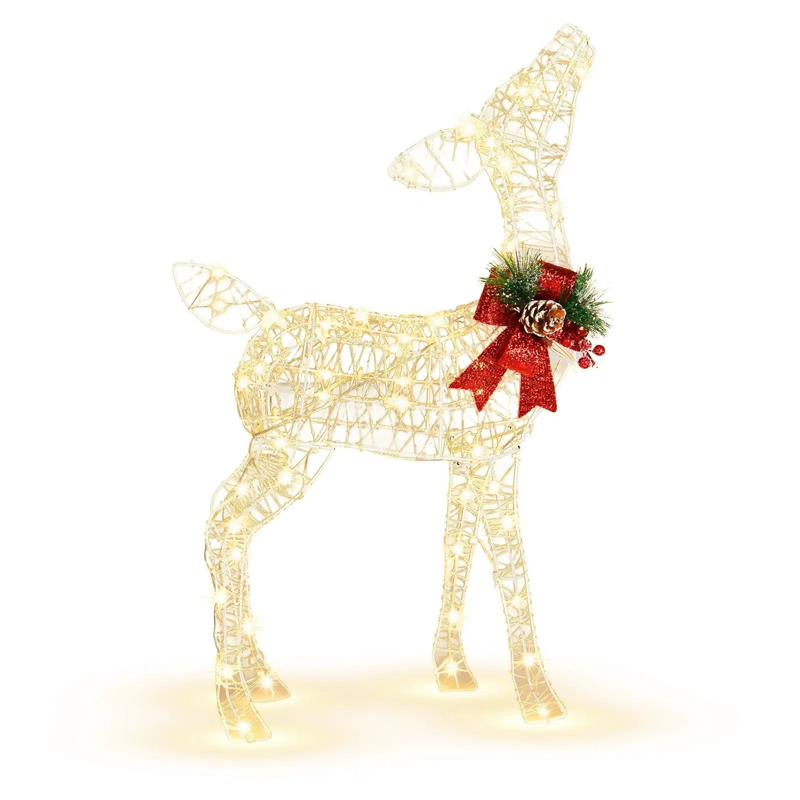 34.5 Inch Lighted Christmas Reindeer Decoration with 50 Warm White LED Lights by DirectDeals