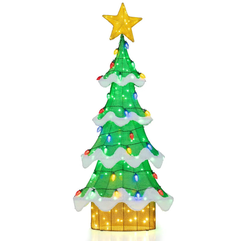 Lighted Christmas Tree Outdoor Indoor 3D Mesh Tree with 34 Colorful Strawberry Bulbs-M by DirectDeals