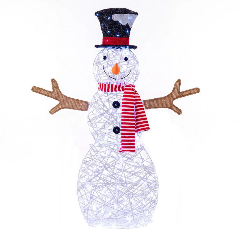 Lighted Snowman Christmas Decoration with 80 LED Lights by DirectDeals