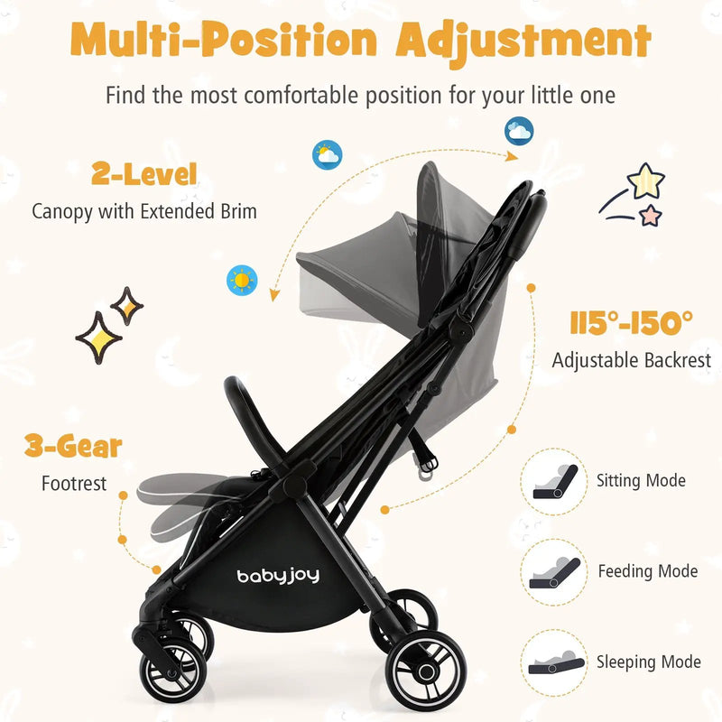 Lightweight Baby Stroller |Compact Travel Stroller for Airplane Fits Airplane Cabin & Overhead by DirectDeals
