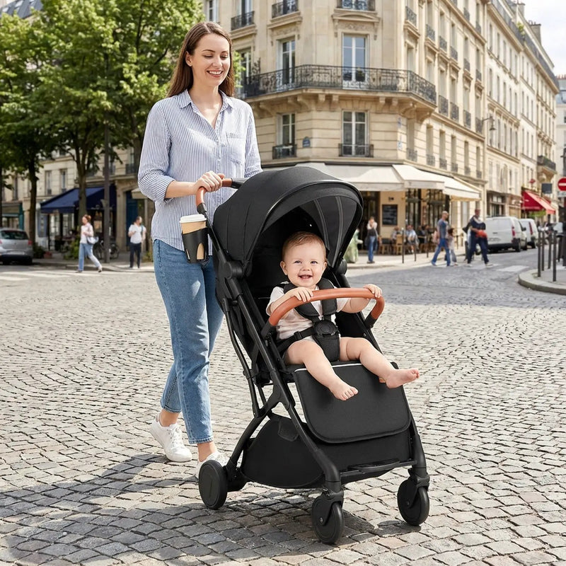 Lightweight Baby Stroller Compact Travel Stroller with One-Hand Folding by DirectDeals