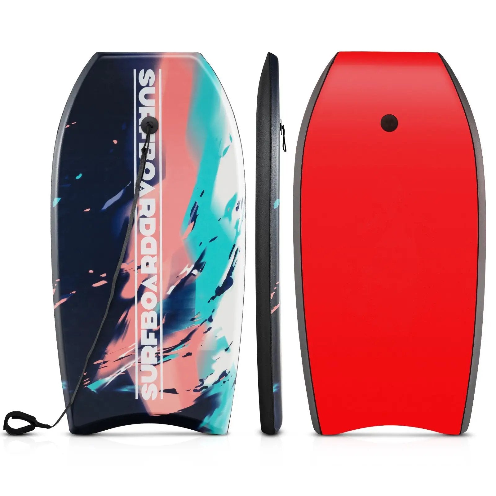 33/37/41 Inches Lightweight Body Board Boogie Board with EPS Core XPE Deck HDPE Bottom Multicolor2 by DirectDeals