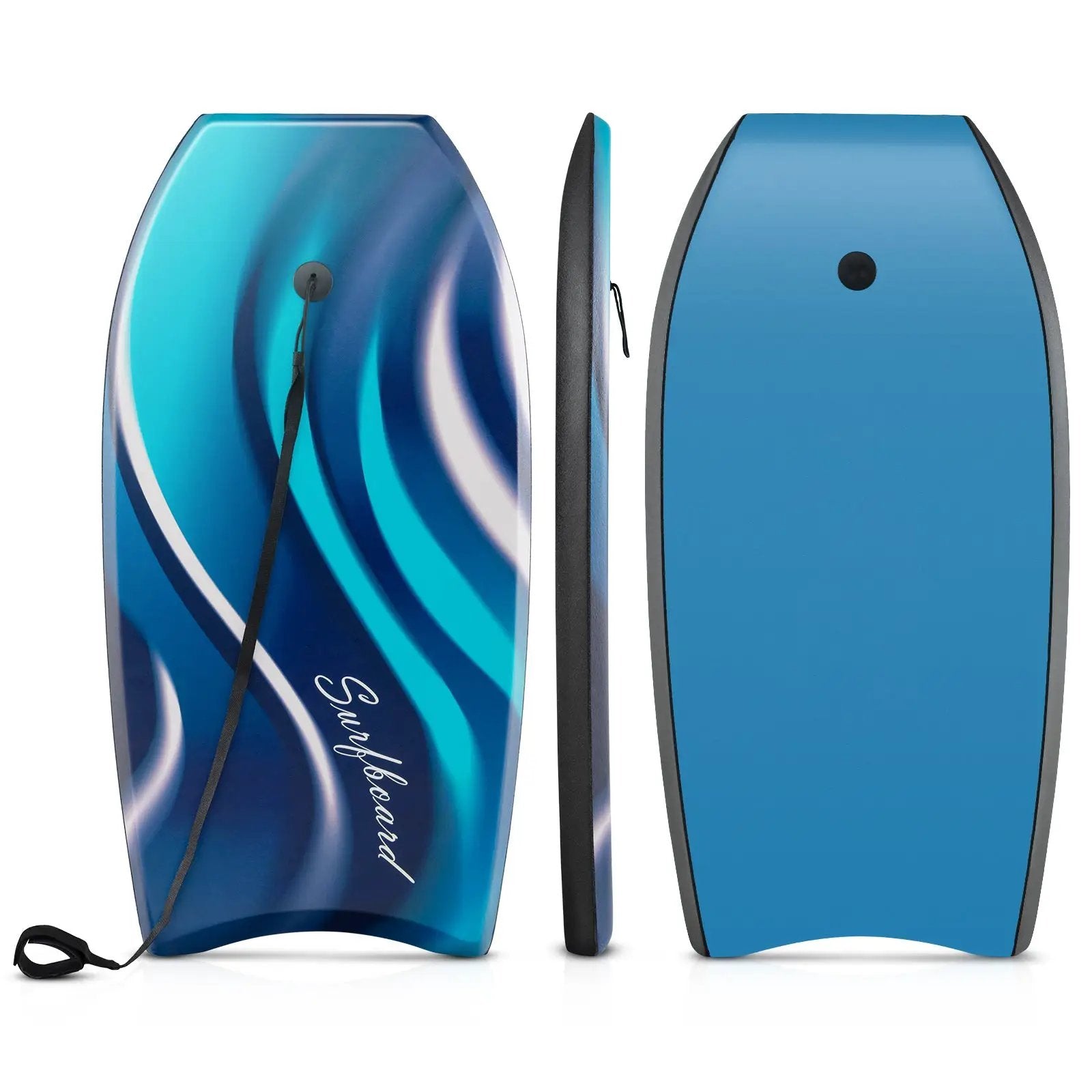 33/37/41 Inches Lightweight Body Board Boogie Board with EPS Core XPE Deck HDPE Bottom by DirectDeals