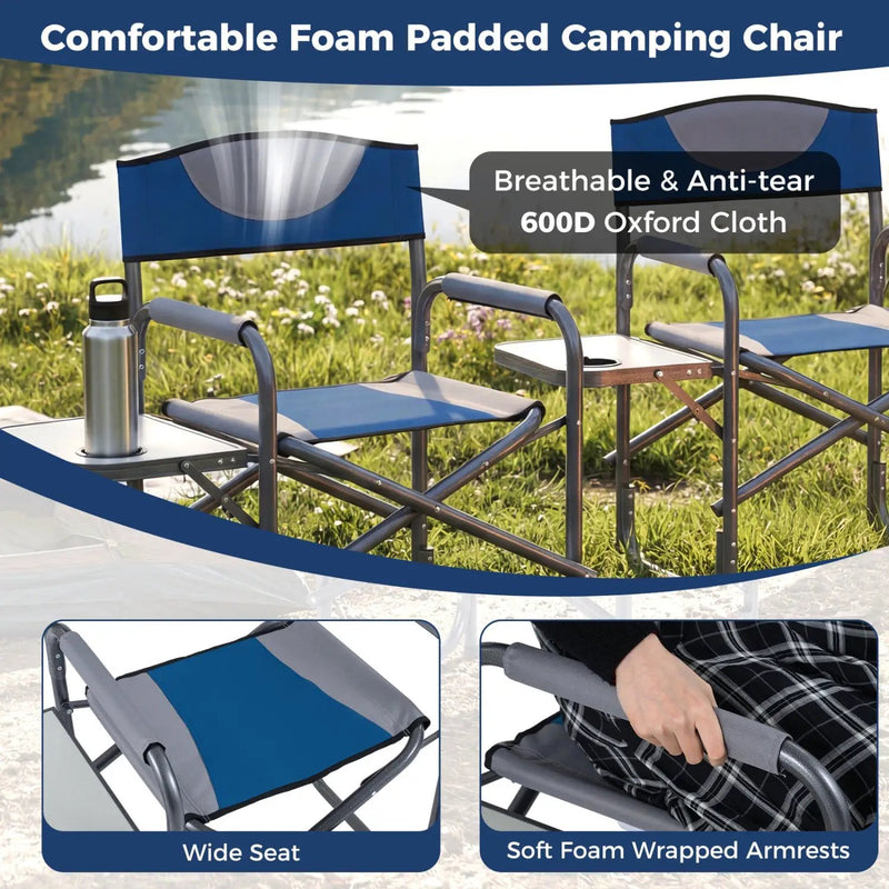 Lightweight Folding Camping Chair with Side Table by DirectDeals