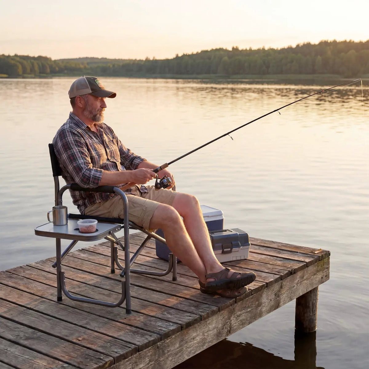 Lightweight Folding Camping Chair with Side Table, photo 13 of 24