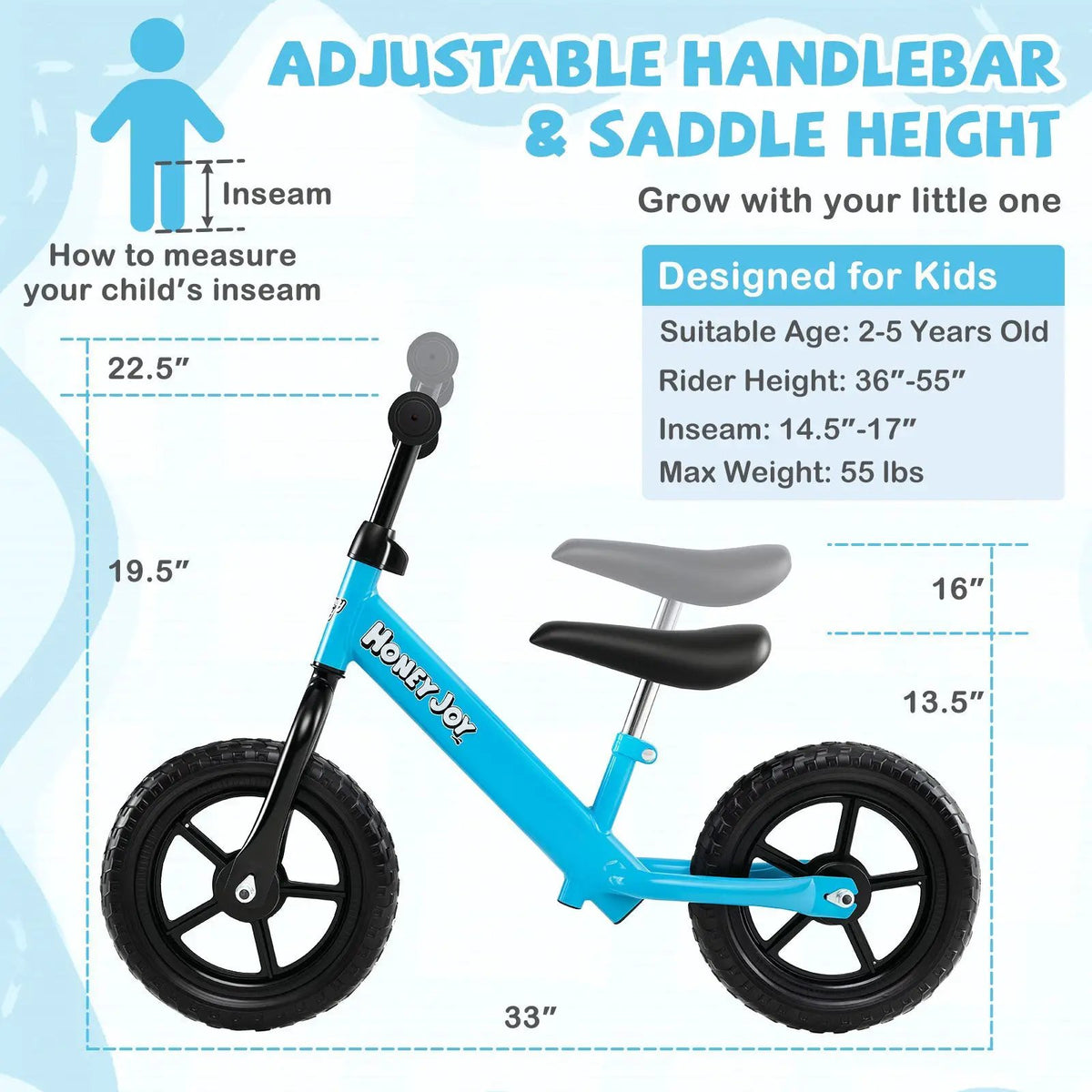 Lightweight Toddler Balance Bike No Pedal Training Bicycle, photo 11 of 24
